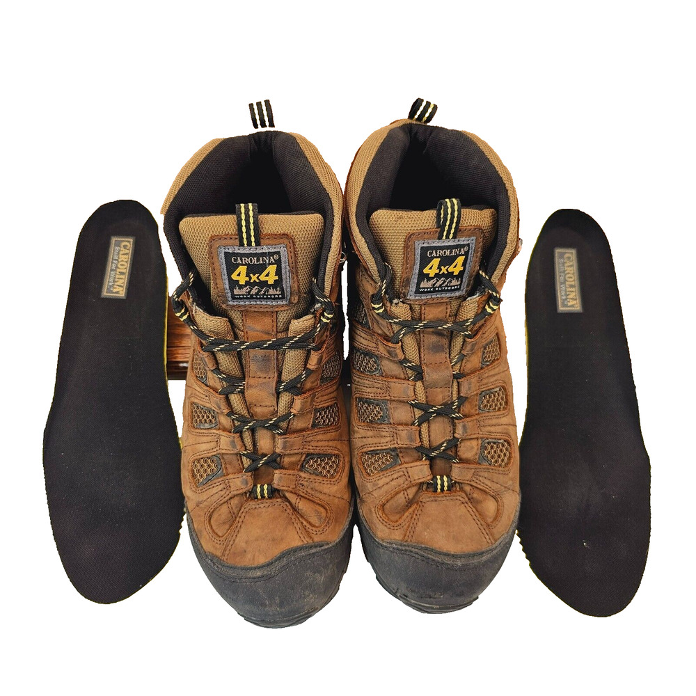 Carolina 4x4 Work Boots Mens 14D CA4025 Hiking Outdoor Brown Leather Waterproof